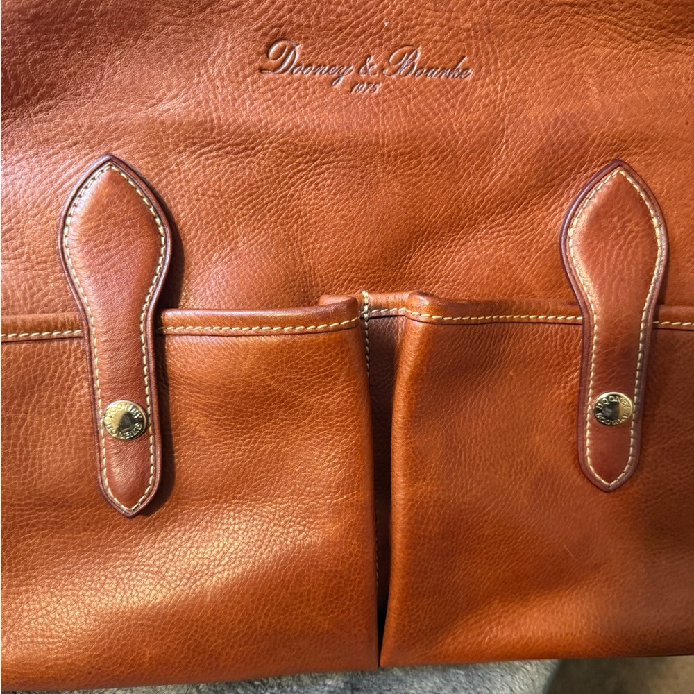 Dooney & Bourke Cognac Brown Florentine Leather Hobo Bag - Picture 12 of 12